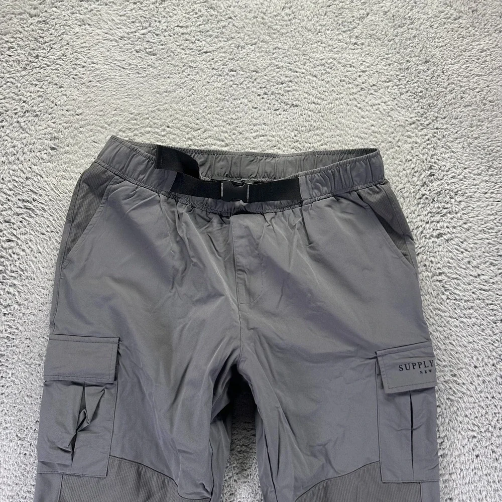 Supply & Demand Pants Men's XXL Gray Polyamide Cargo Tapered Utility Stretch